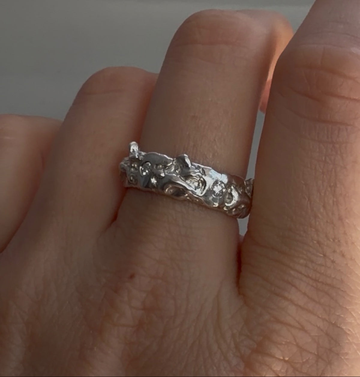 Bunny Ring worn on the hand
